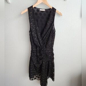SOLD 🖤 Ramy Brook Black And Gold Polka Dot Dress Size 4